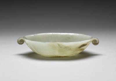 图片[2]-Jade flower-shaped bowl with two leaf-shaped handles, Mughal Empire-China Archive